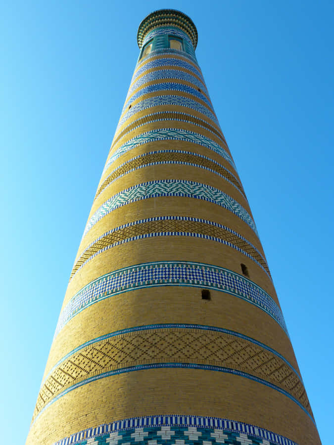 Khiva Looking Up Minaret Wallpaper