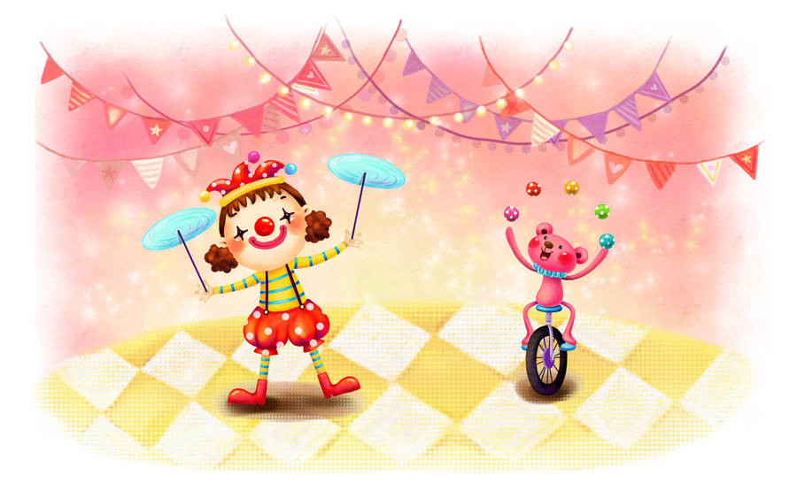 Kid And Clown Wallpaper