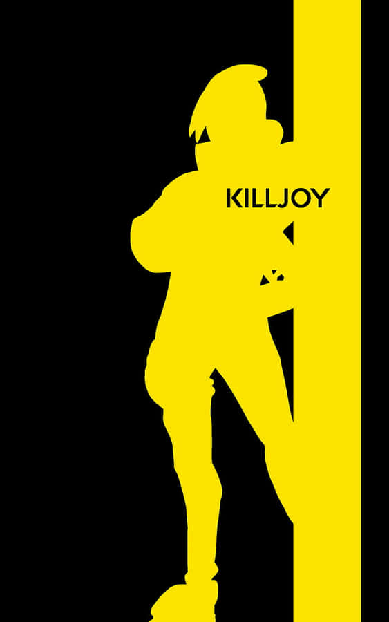 Killjoy - A Silhouette Of A Man Holding A Sword Wallpaper