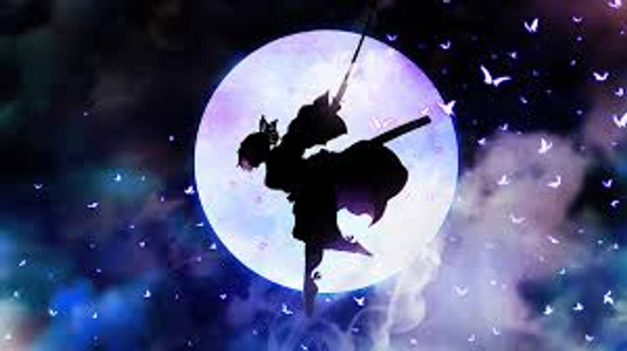 Kimetsu No Yaiba Hashira Shinobu Silhouette Wallpaper