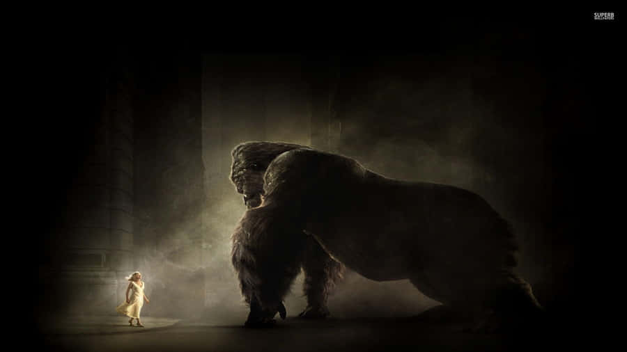 King Kong Protecting His Empire From Attackers Wallpaper