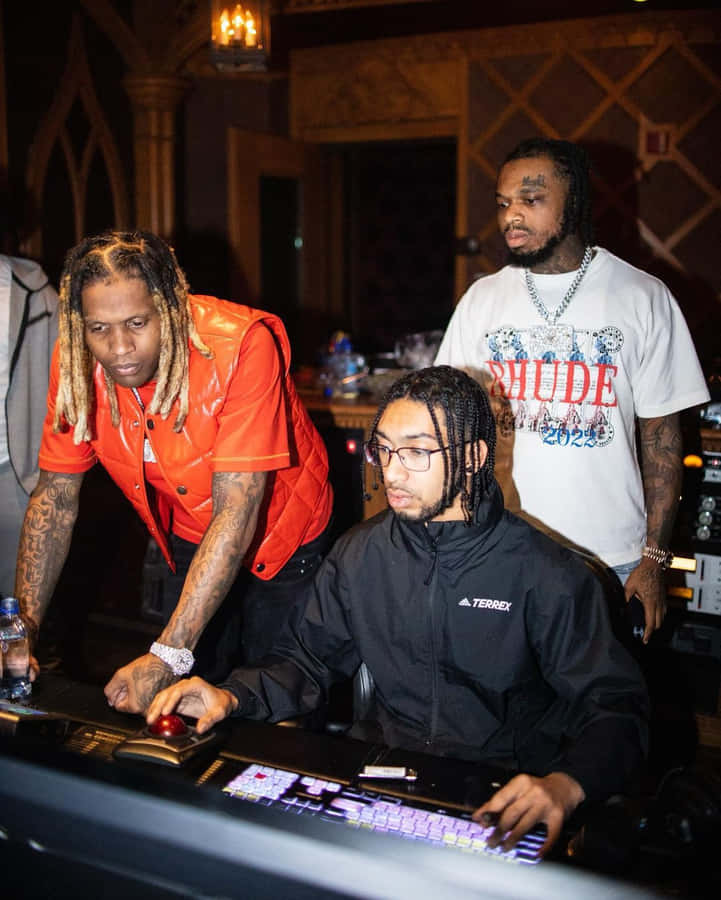 King Von Lil Durk Studio Session Wallpaper