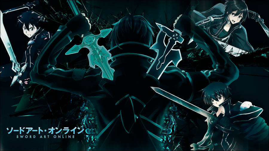 Kirito Landscape Collage Wallpaper