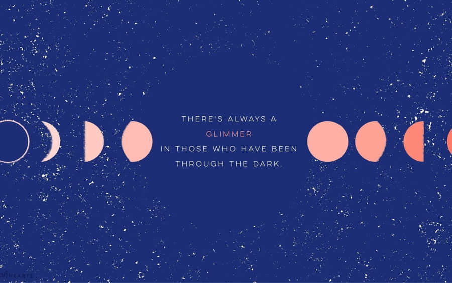 Korean Aesthetic Moon Phase Computer Wallpaper