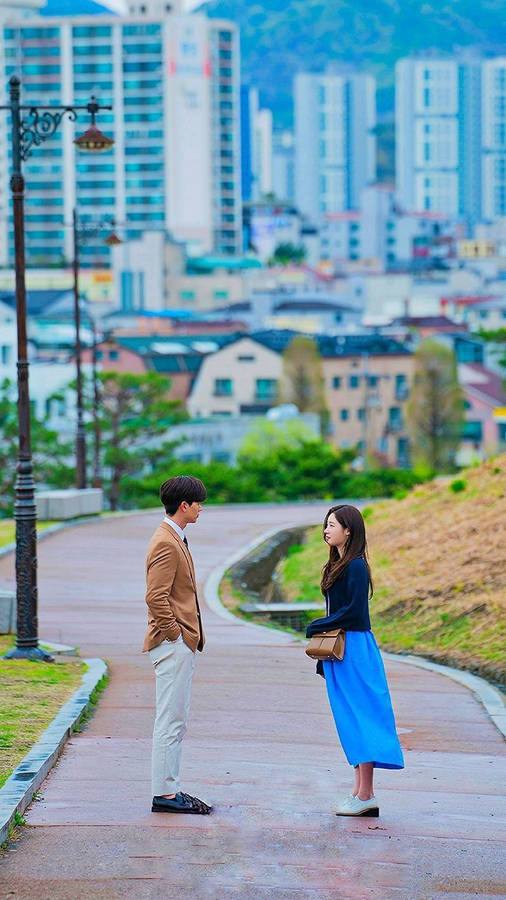 Korean Couple Cool Shot Wallpaper