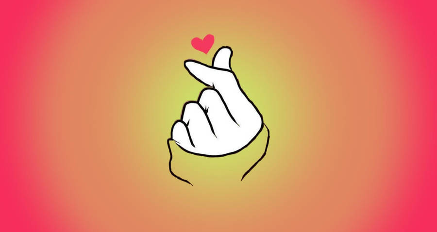 Korean Finger Heart Symbol Wallpaper