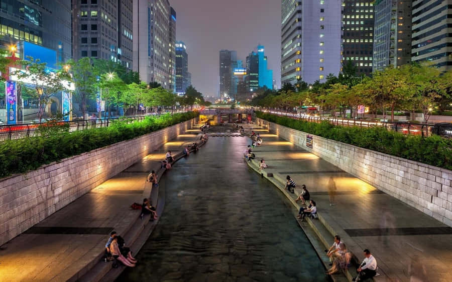 Korean Tourist Attraction Aesthetic Computer Wallpaper