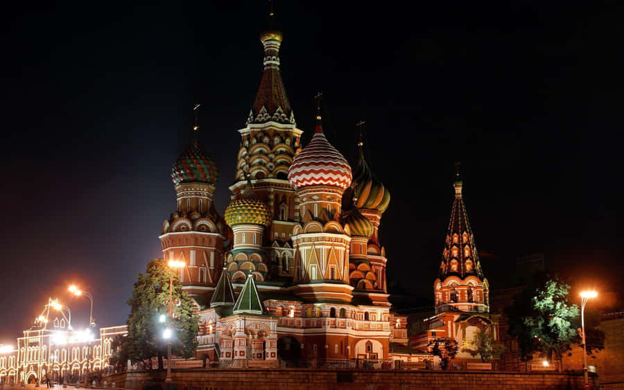 Kremlin Cathedral Of Vasily Wallpaper