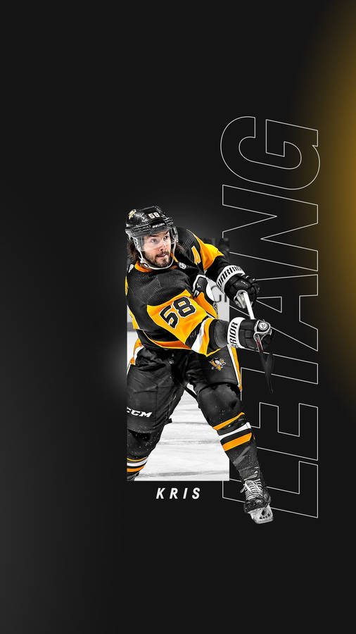 Kris Letang Ice Hockey Player Poster Design Wallpaper