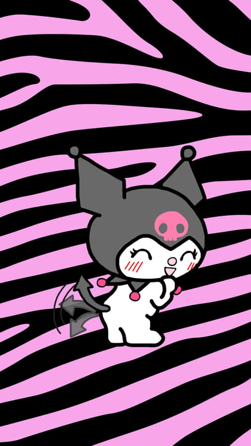 Kuromi Iphone Stripes Tail Wallpaper