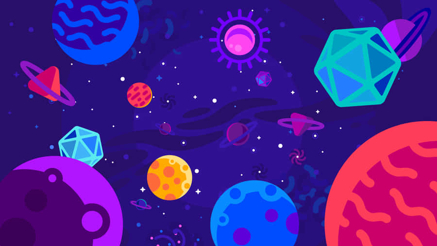 Kurzgesagt Galaxy Wallpaper