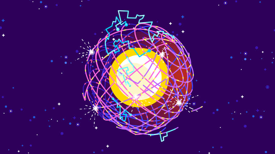 Kurzgesagt Planet Core Wallpaper