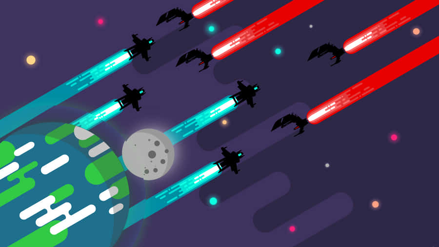 Kurzgesagt Space Invaders Wallpaper