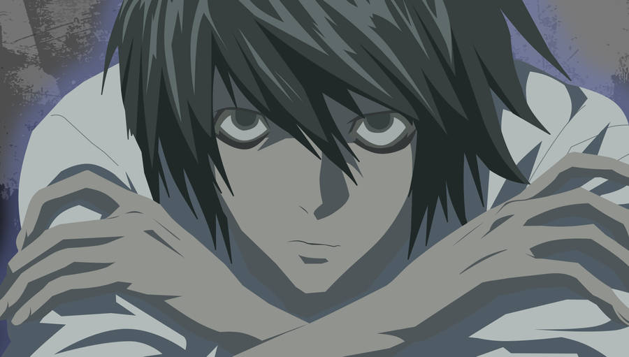 L Lawliet Thinking Face Wallpaper