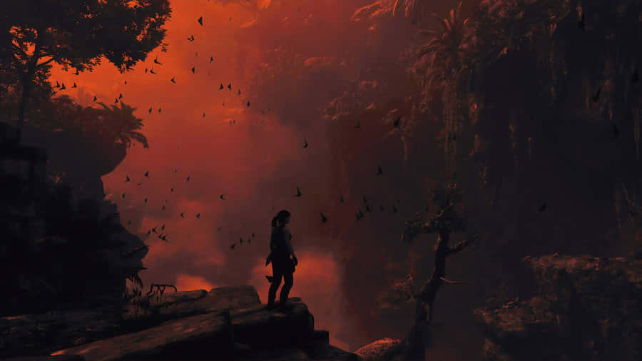 Lara Croft's Adventure In Shadow Of The Tomb Raider Hd Wallpaper