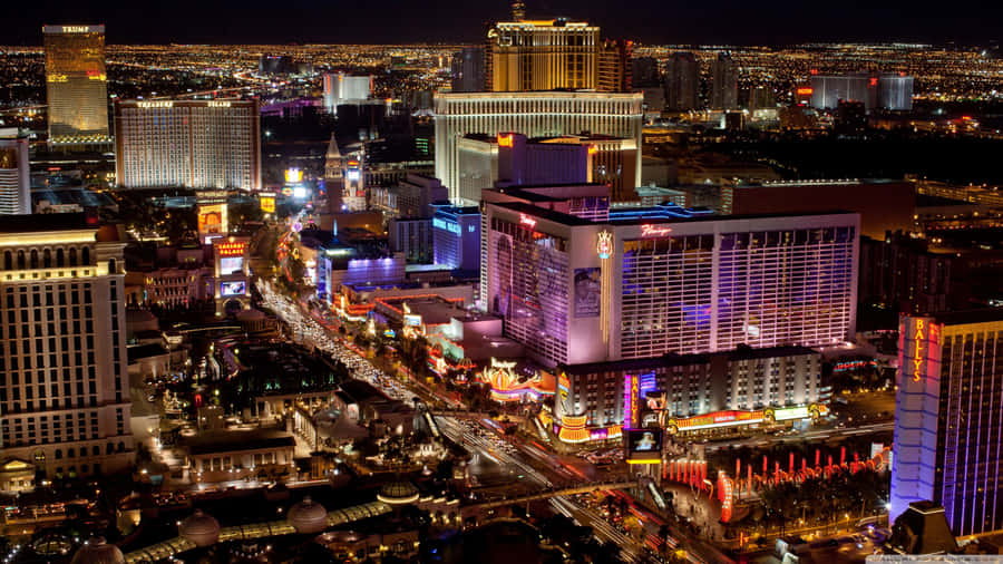 Las Vegas Skyline Screen Theme Wallpaper