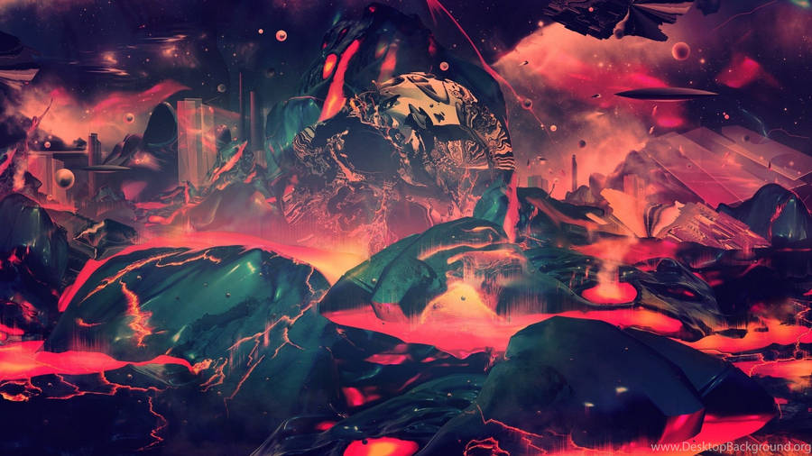 Lava Psychedelic 4k Wallpaper