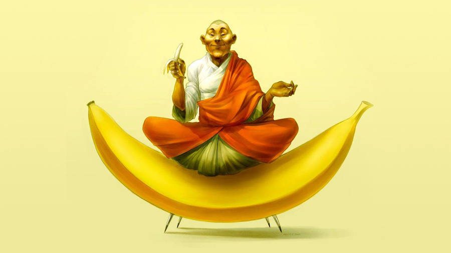 Leader Guru Ji In Banana Wallpaper