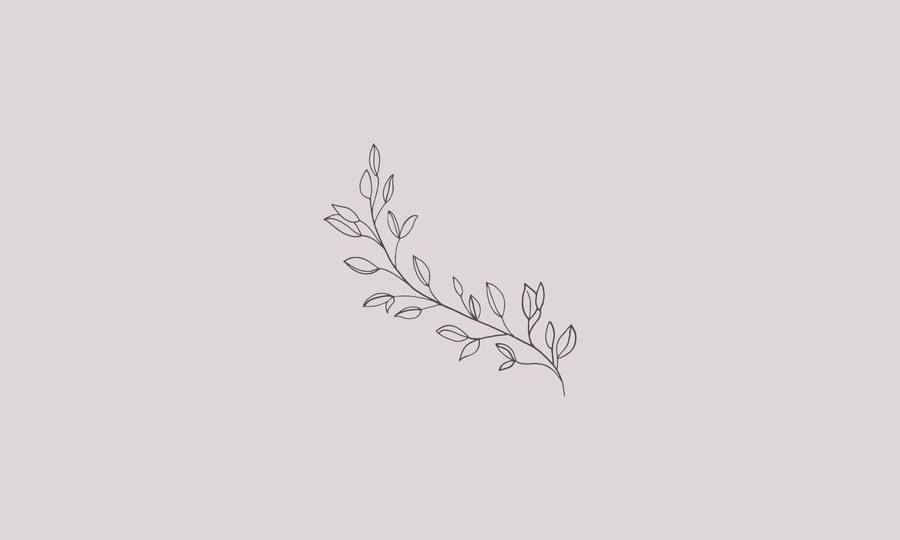 Leaf Branch Minimalist Aesthetic Laptop Wallpaper