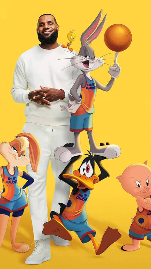 Lebron James And The Nba's Newest Characters Wallpaper