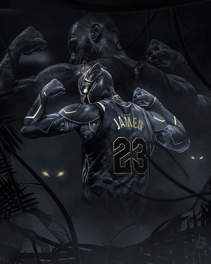 Lebron James Black Basketball Aesthetic Wallpaper