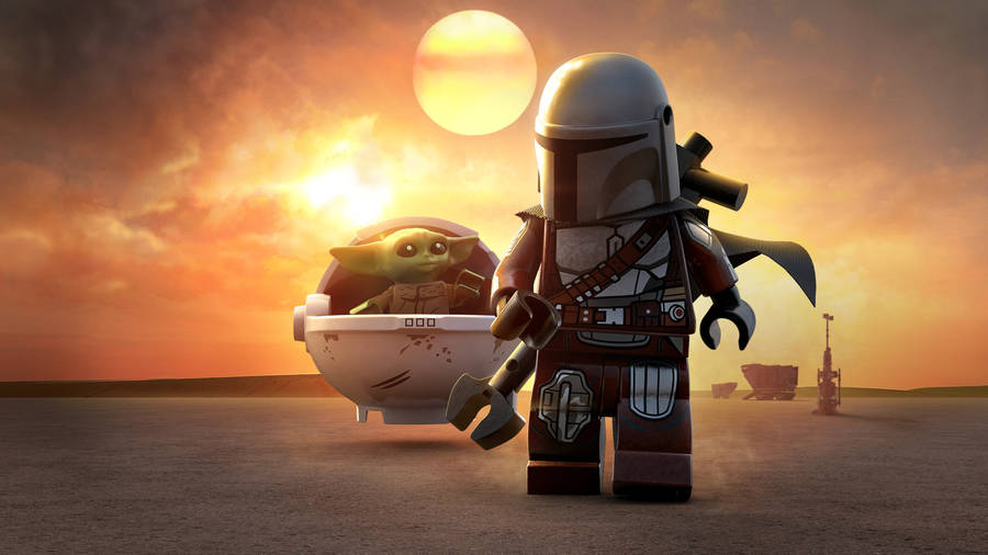 Lego Mandalorian Child 3840 X 2160 Star Wars Wallpaper
