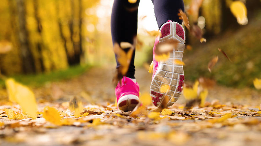 Legs Of Running Girl Close-up Wallpaper