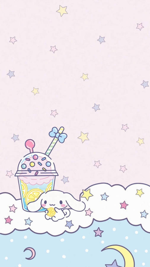 Lemon Drink And Clouds Pastel Cute Wallpaper