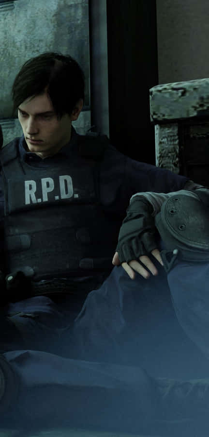 Leon Resident Evil 2 Portrait Wallpaper