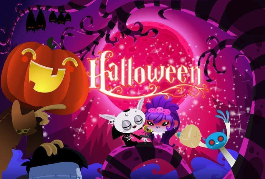 Let's Make Halloween Uniquely Beautiful By Embracing The Color Pink Wallpaper