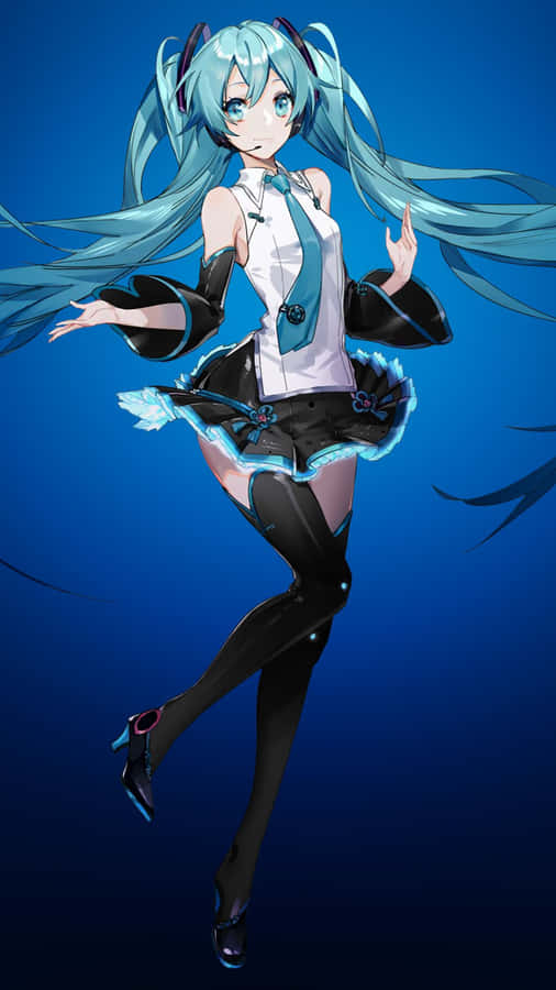 Let The Digital World Of Hatsune Miku Come To You With This Phone! Wallpaper