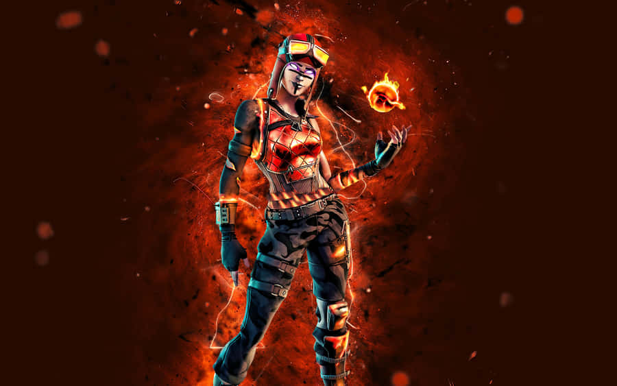 Let Your Passion Be A Blaze And Conquer The Fortnite World Wallpaper