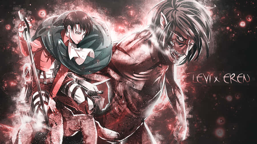 Levi Ackerman Leading The Survey Corps In Attack On Titan Wallpaper