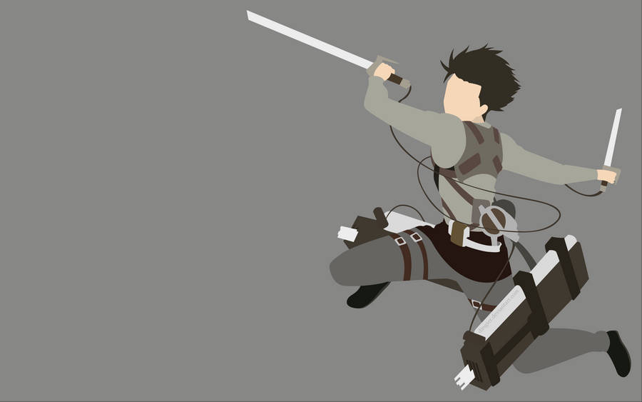 Levi On Grey 4k Wallpaper