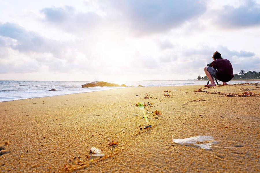 Liberia Ocean Sun Wallpaper