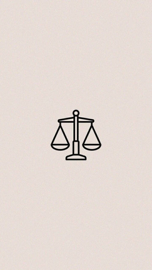 Libra Scale Doodle Wallpaper
