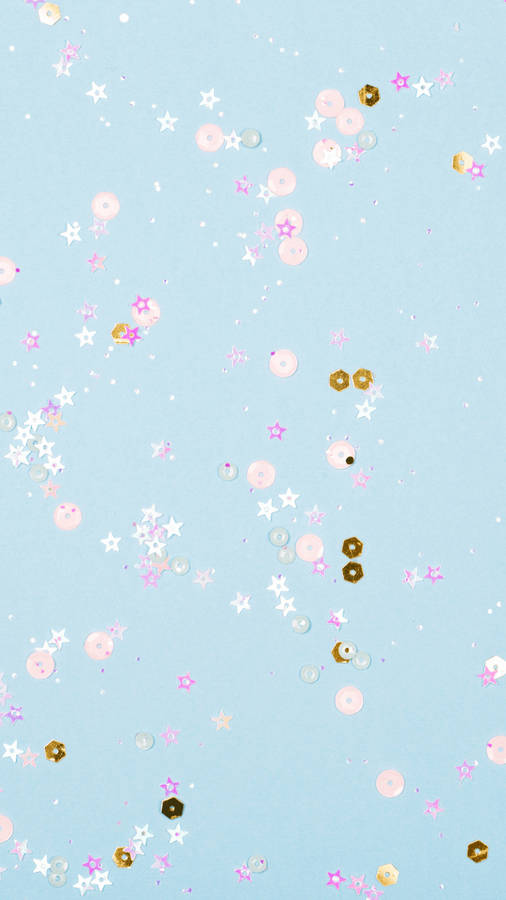 Light Blue Aesthetic Sequins Wallpaper