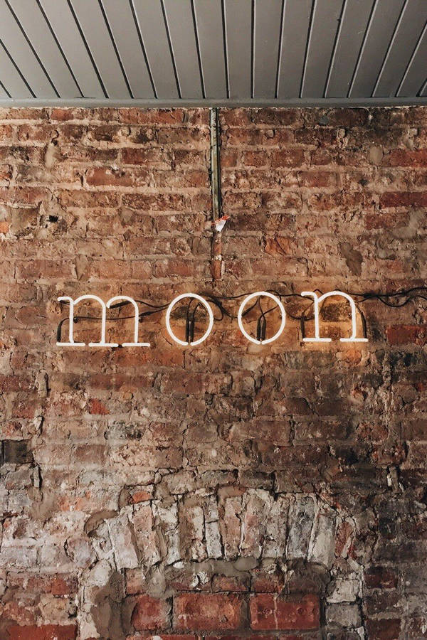 Light Brown Aesthetic Moon Wallpaper