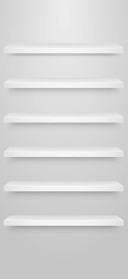 Light Gray Background With White Shelves Wallpaper