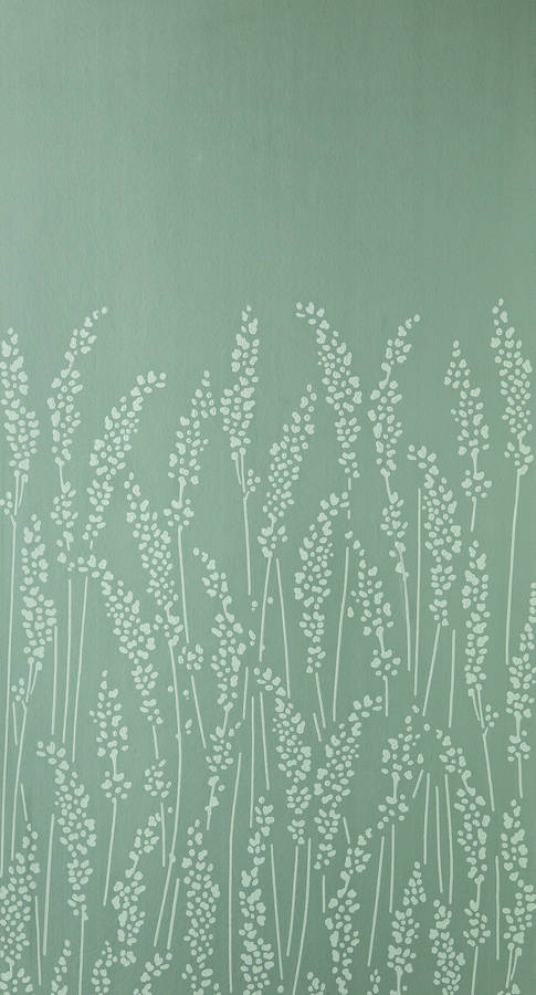 Light Green Aesthetic Feather Grass Wallpaper