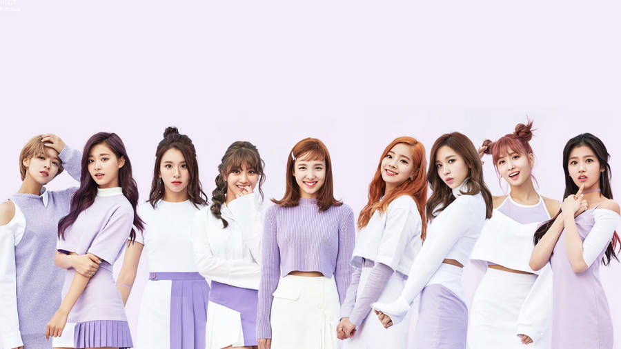 Light Purple-themed Twice 4k Wallpaper