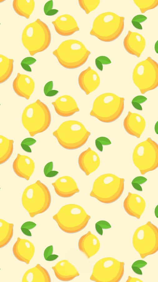 Light Yellow Lemon Seamless Wallpaper