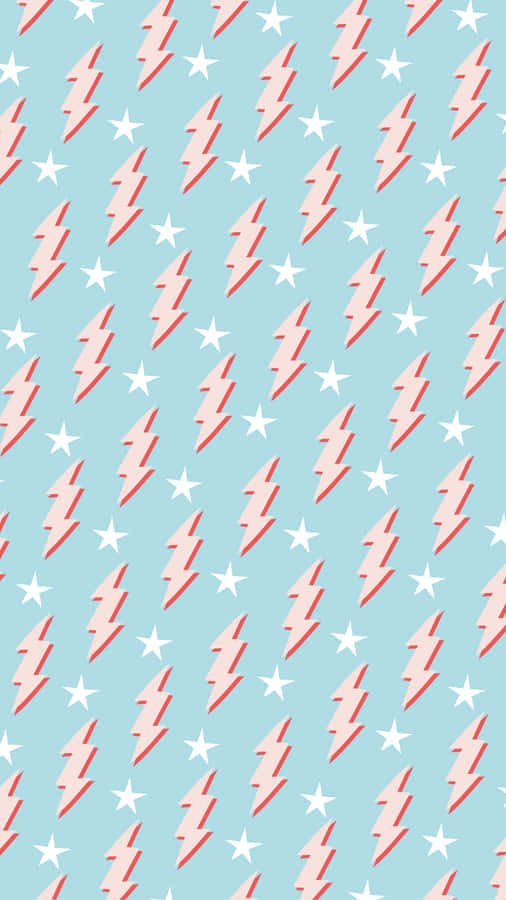 Lightning Bolts On A Blue Background Wallpaper