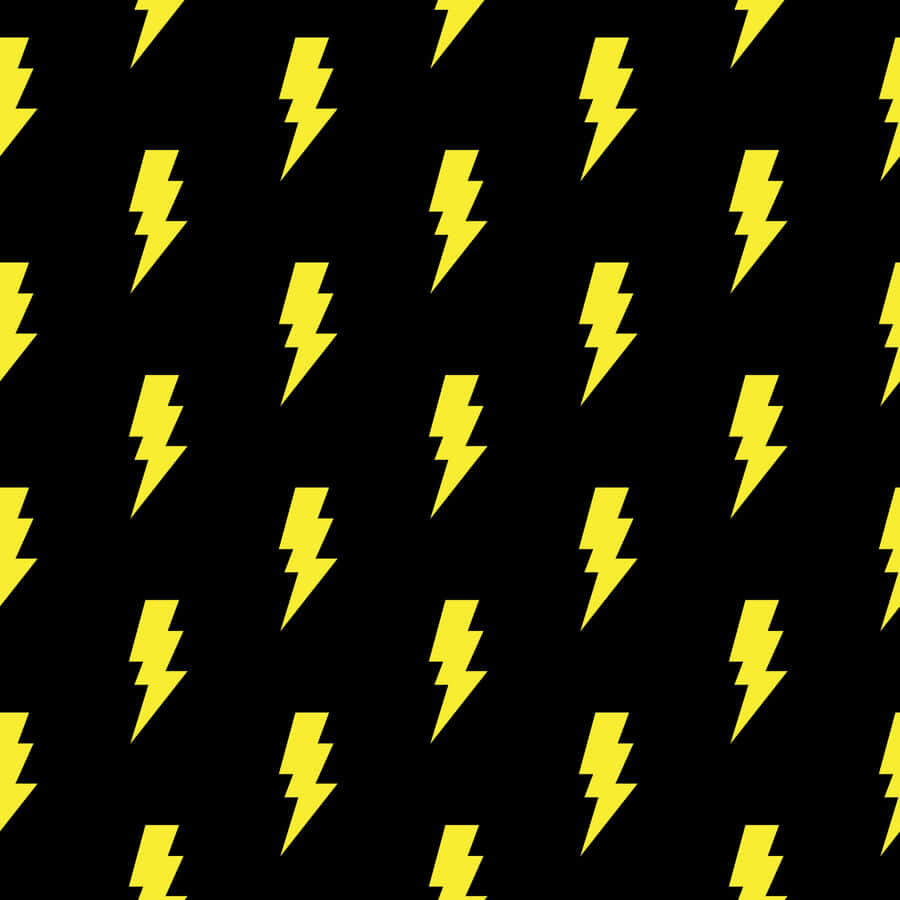 Lightning Bolts On Black Background Wallpaper