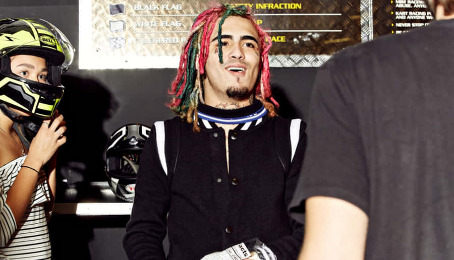 Lil Pump Celebrating His Success Wallpaper