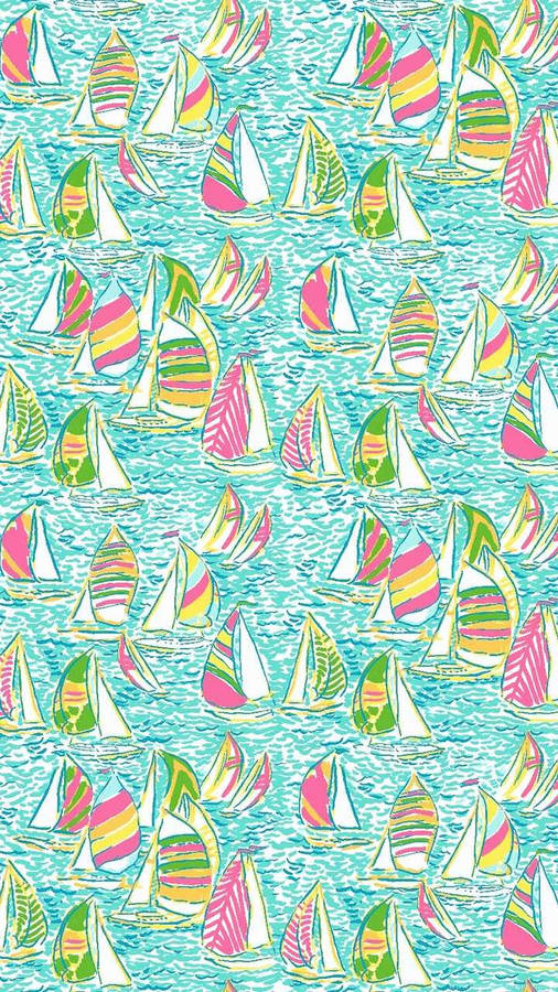 Lilly Pulitzer Sailboats Wallpaper