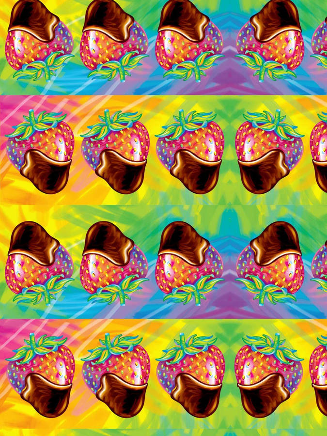 Lisa Frank Strawberries Wallpaper