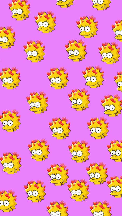Lisa Simpson In Love Aesthetic Wallpaper