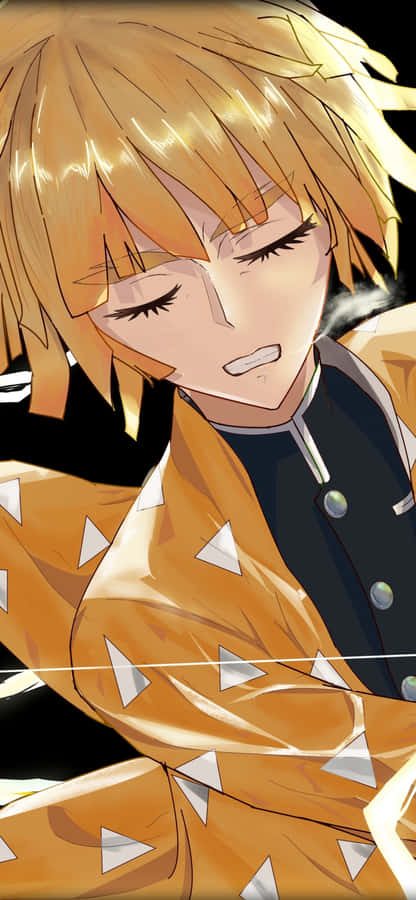 Live Life On The Edge With Zenitsu Phone Wallpaper
