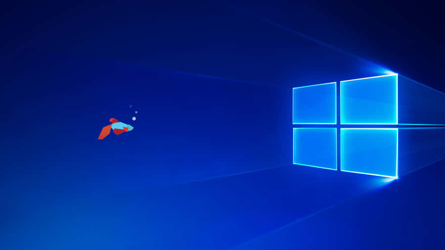 Logo With Fish Design Windows 1 Wallpaper